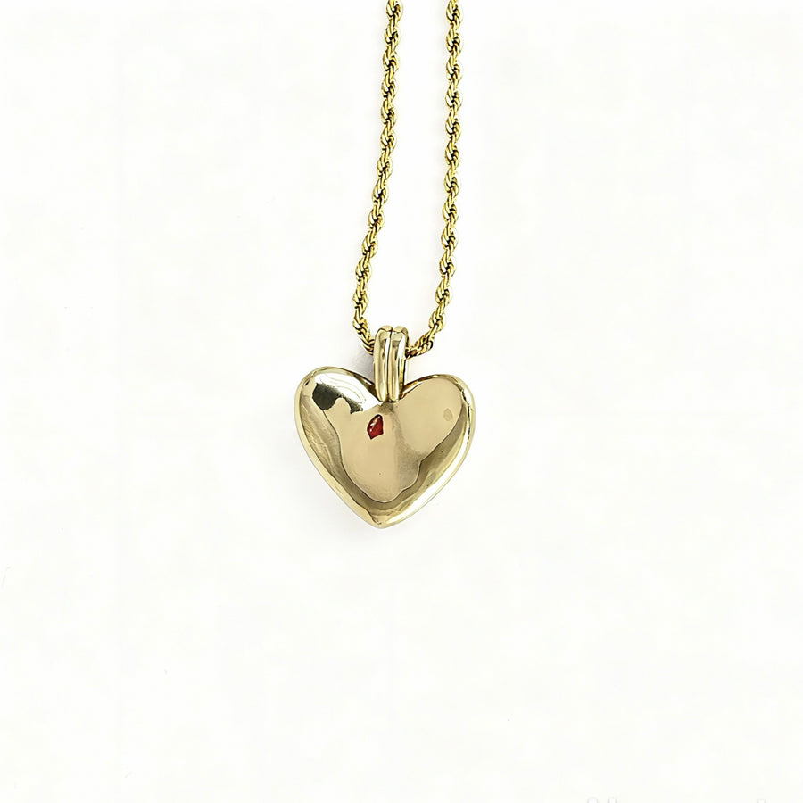 ciondolo cuore  color oro