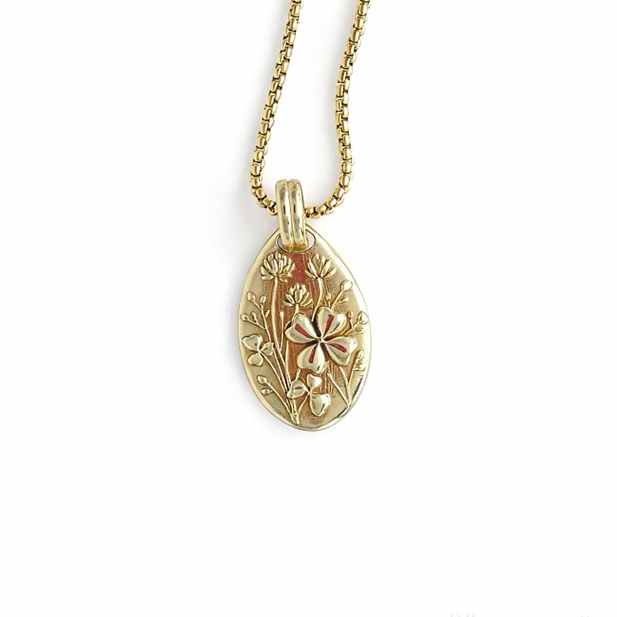 pendente quadrifoglio oro