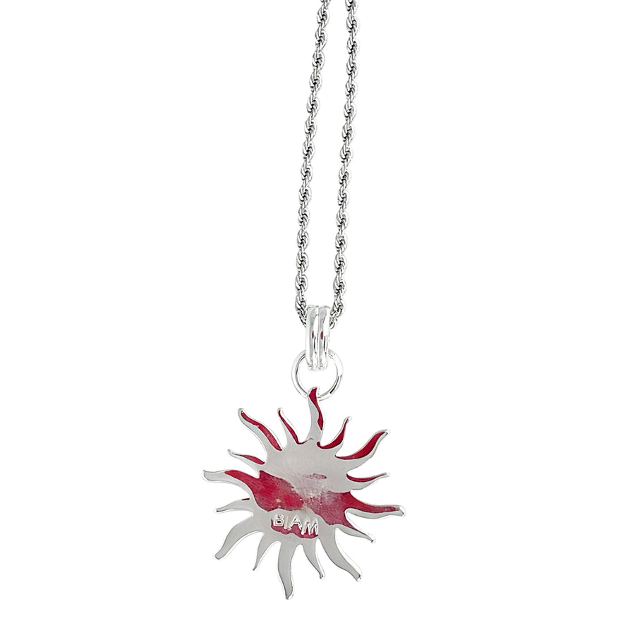 parte posteriore pendente sole con logo blam jewels